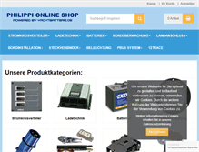 Tablet Screenshot of philippi-online-shop.de